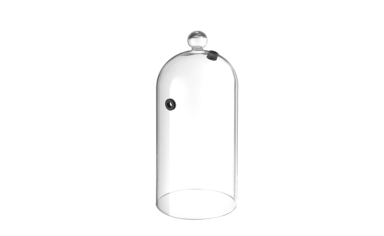 Cloche en verre avec aération