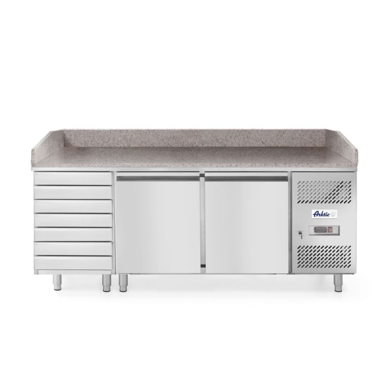 Saladette pizza avec 2 portes et 7 tiroirs 280L