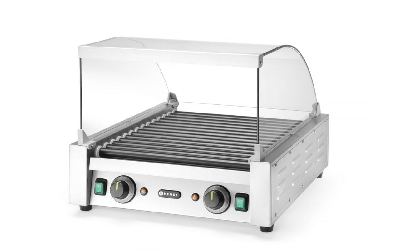 Couvercle en verre pour grill roulant pour saucisses