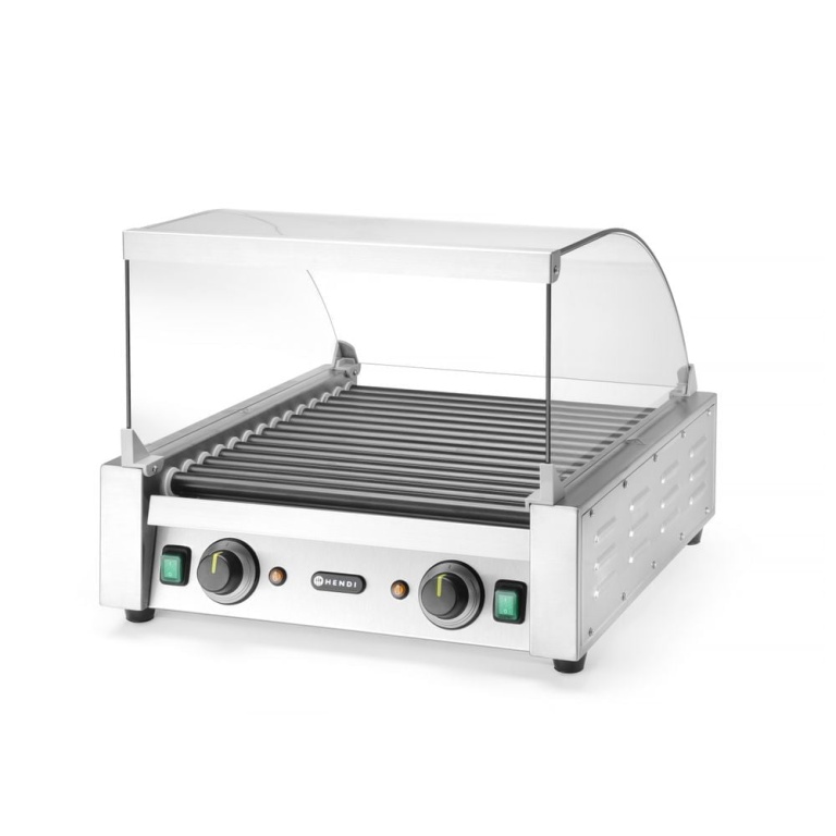Couvercle en verre pour grill roulant pour saucisses