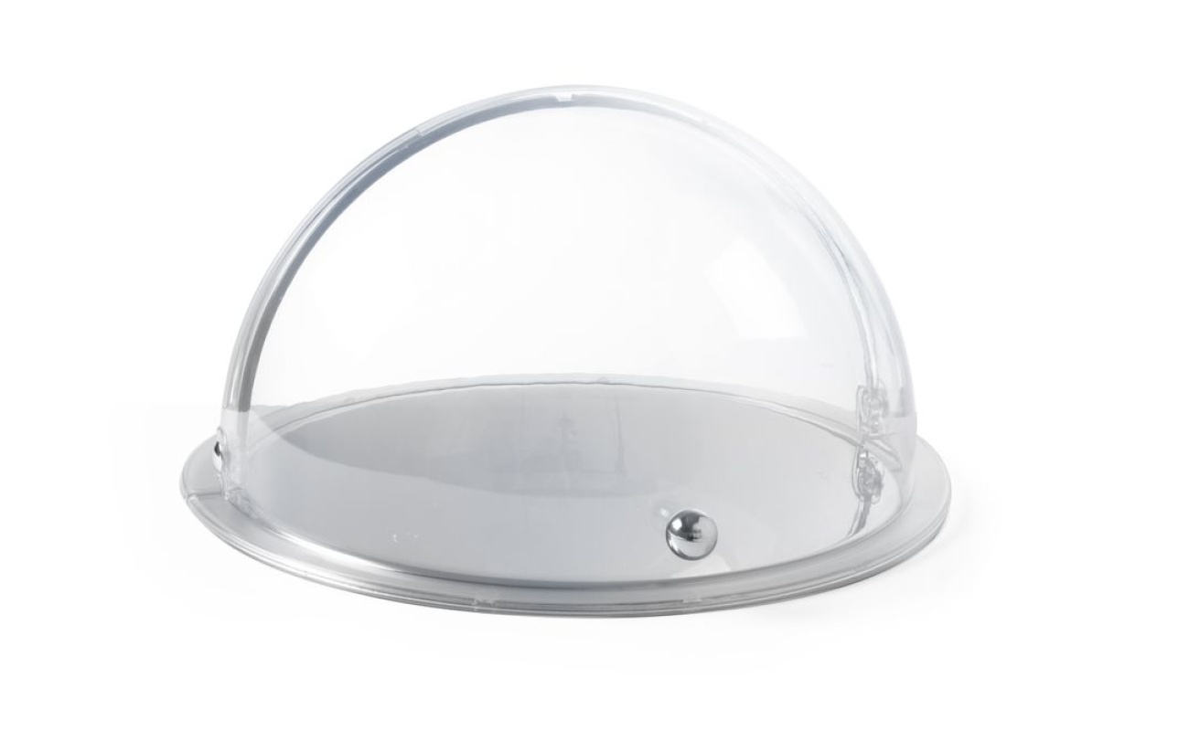 Vitrine ronde à couvercle coulissant roll-top