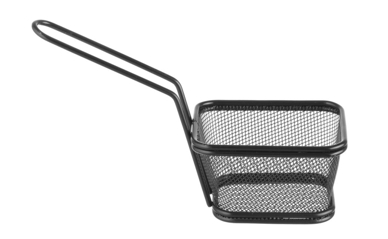 Paniers à frites miniatures empilables noirs