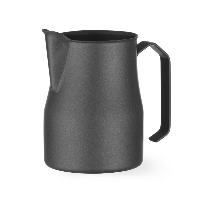 Pot à lait noir mat avec bec verseur en forme V