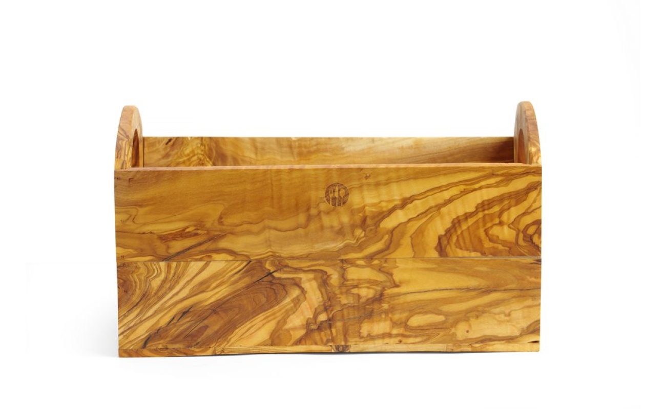 Boîte à pain en bois d'olivier
