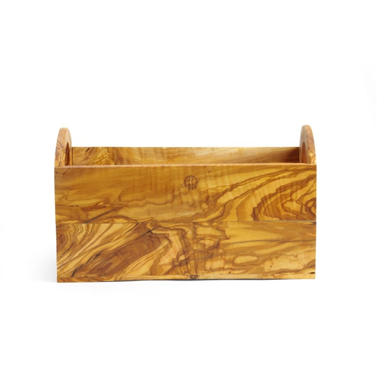 Boîte à pain en bois d'olivier