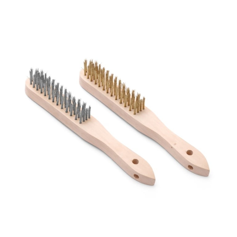 Set de brosses avec brins en laiton et en inox - 2 pièces