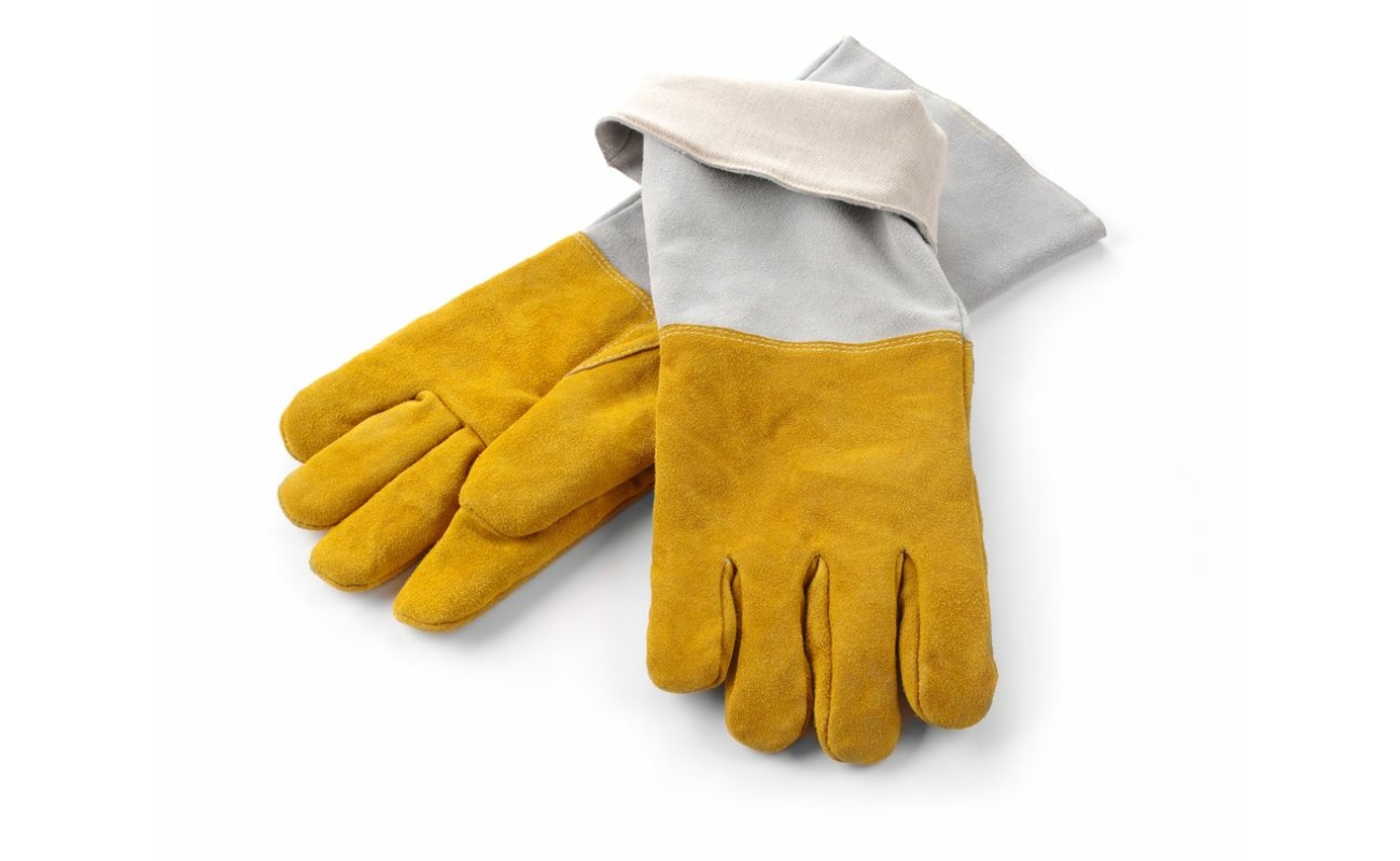Gants barbecue en cuir résistants à la chaleur - 2 pièces