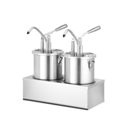 Set : 2 distributeurs de sauce en acier inoxydable avec pompe_2