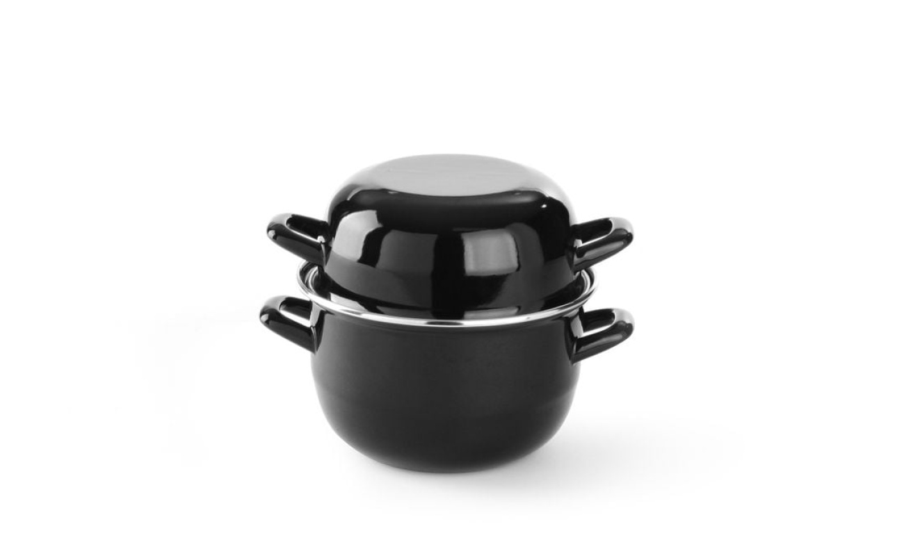 Cocotte à moules émaillée - avec couvercle