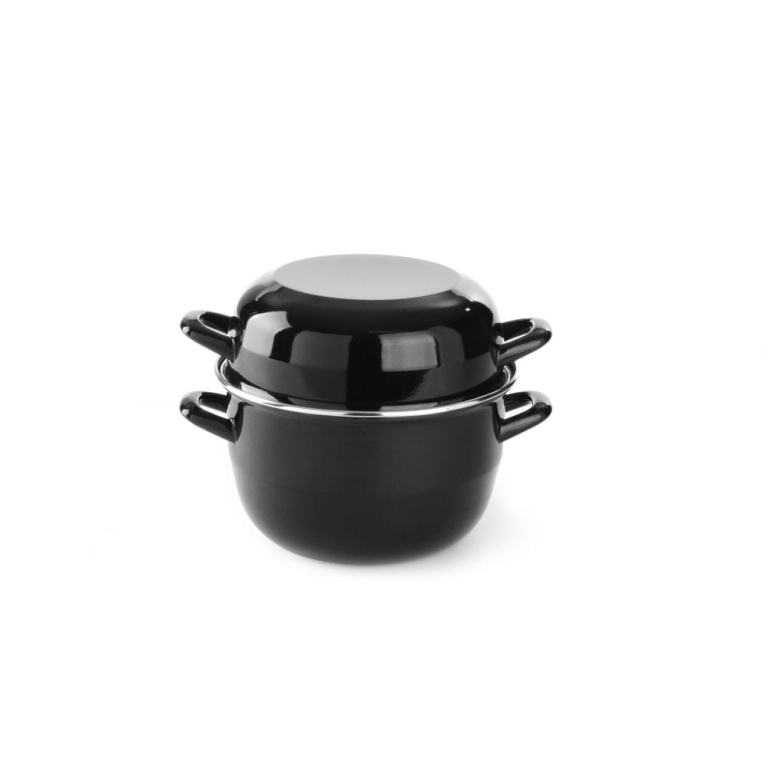 Cocotte à moules émaillée - avec couvercle