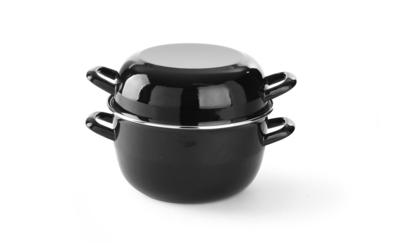 Cocotte à moules émaillée - avec couvercle