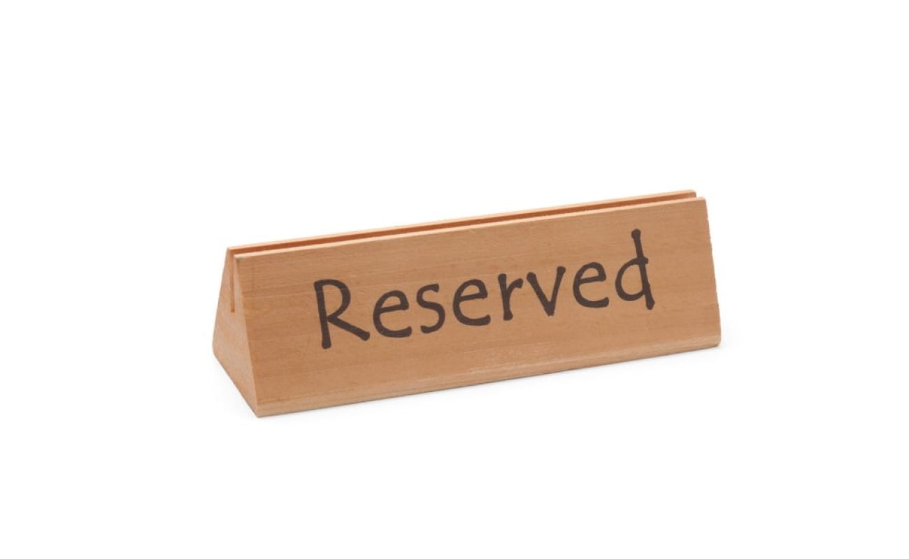 Chevalet de table réservé