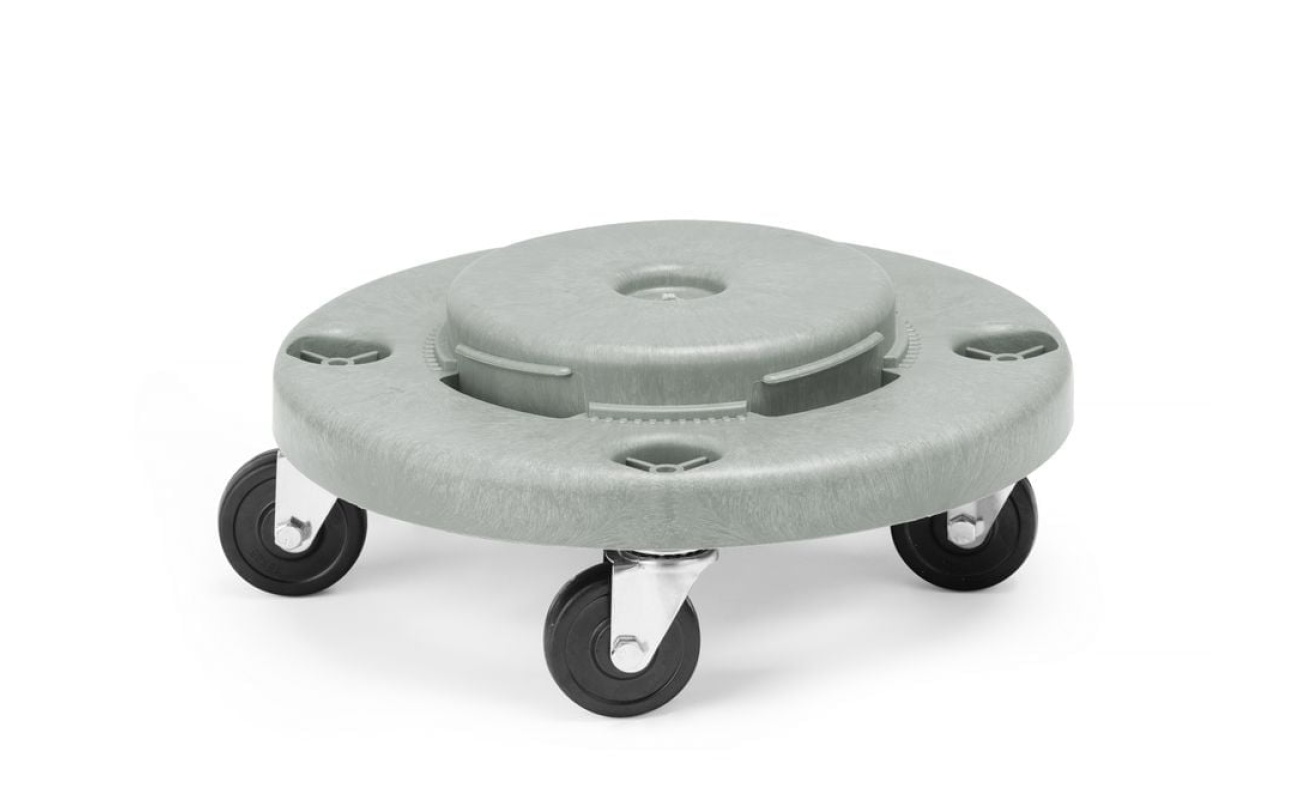 Trolley pour poubelle ronde