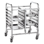 Chariot porte-plateaux double - 12 x GN 1/1