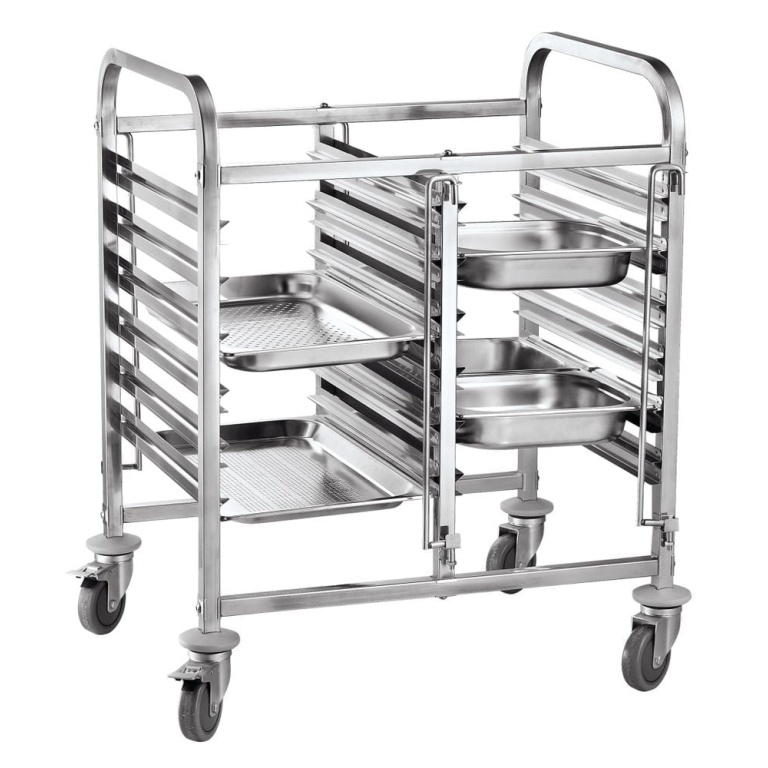 Chariot porte-plateaux double - 12 x GN 1/1