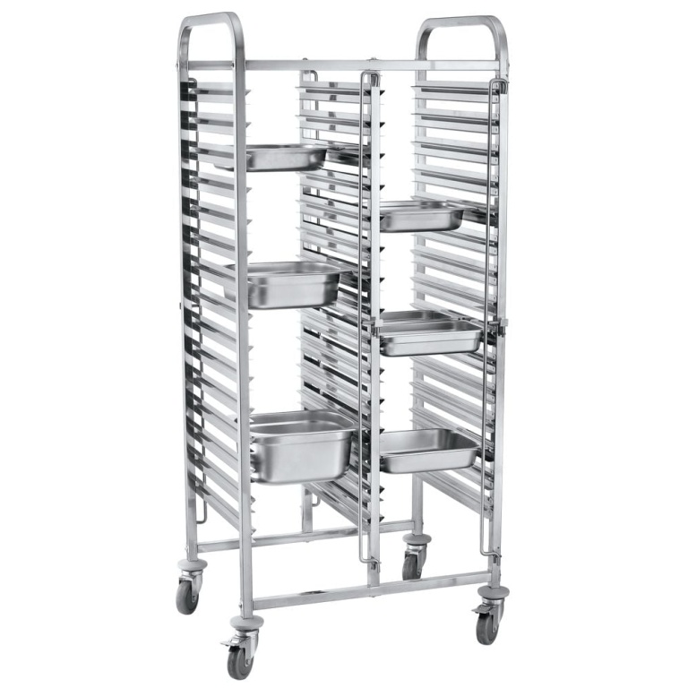 Chariot porte-plateaux double - 30 x GN 1/1