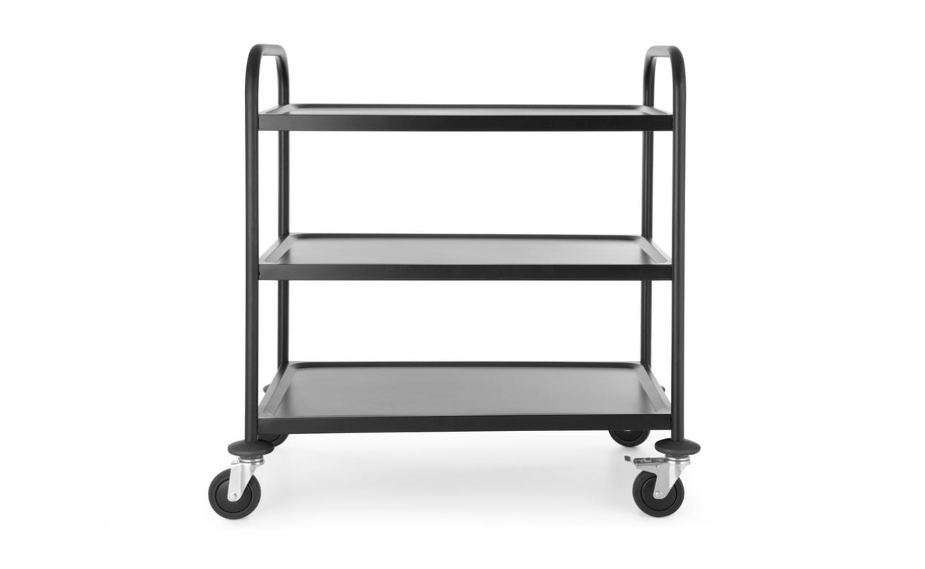 Chariot de service noir mat