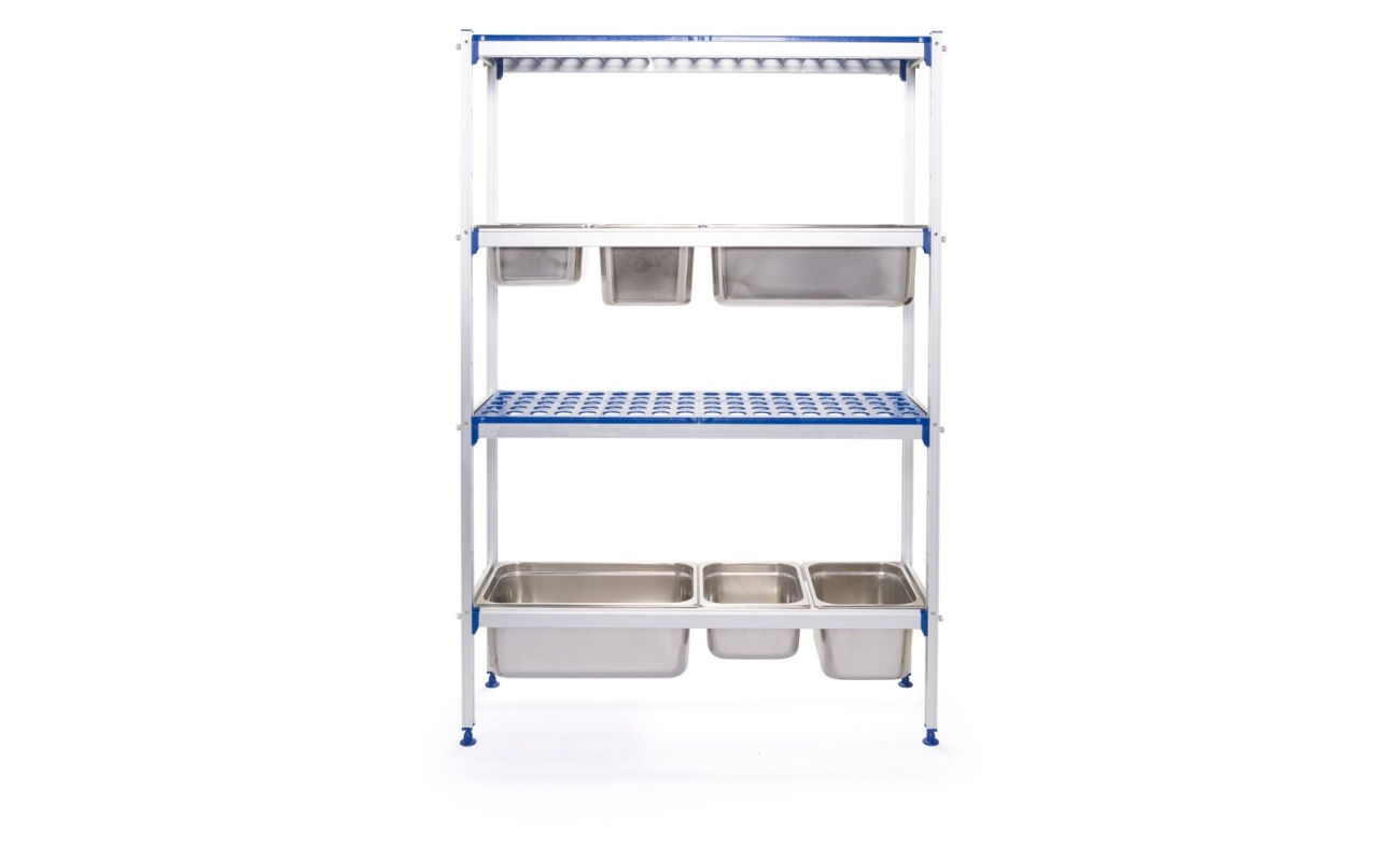 Rayonnage en aluminium pour bacs gastronormes