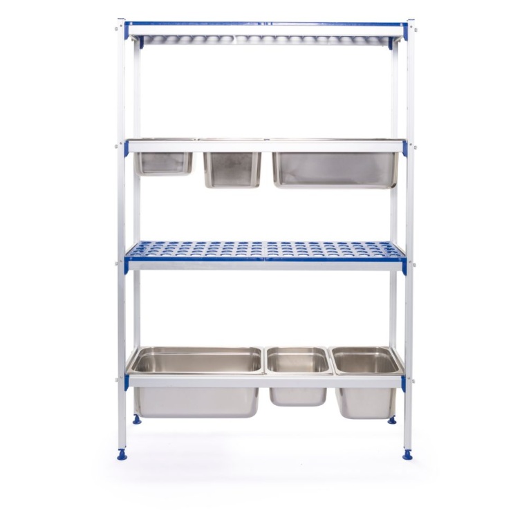 Rayonnage en aluminium pour bacs gastronormes