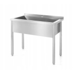 Table avec bac de lavage simple – soudé