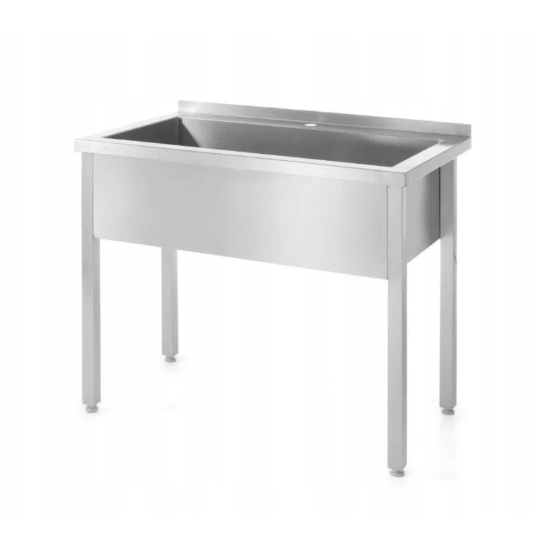 Table avec bac de lavage simple – soudé