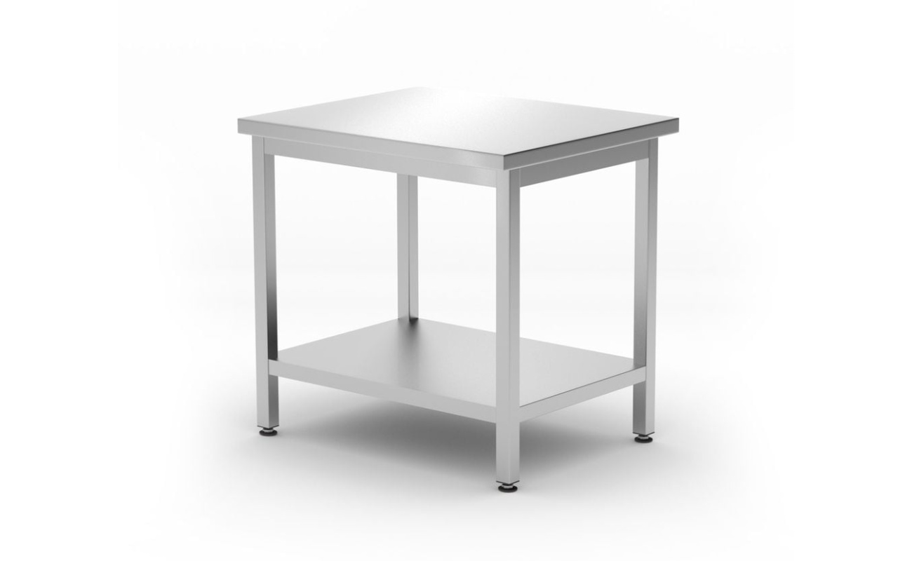Table de travail centrale avec étagère – vissée