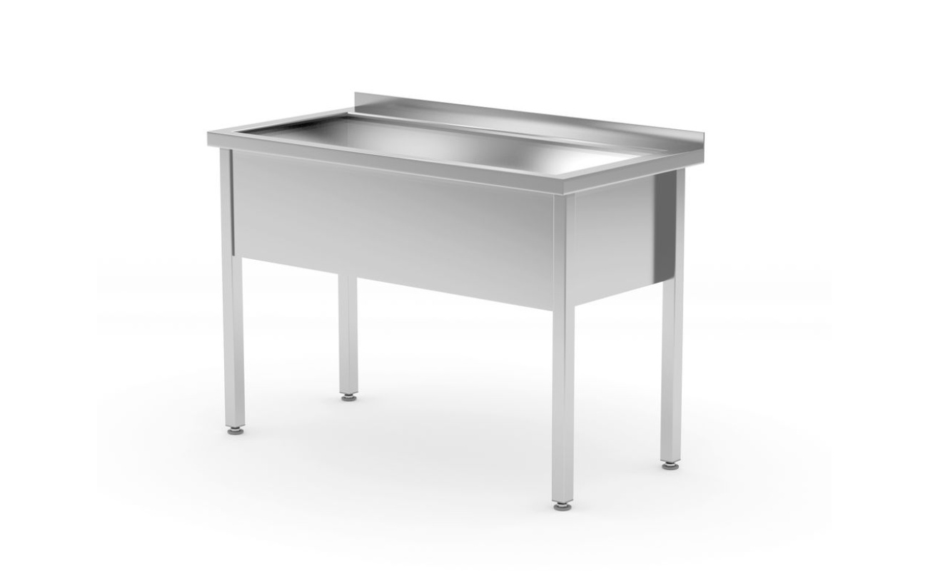 Table avec bac de lavage simple – soudée