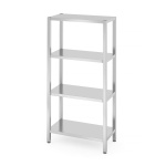 Rack de stockage avec 4 étagères pleines – vissé
