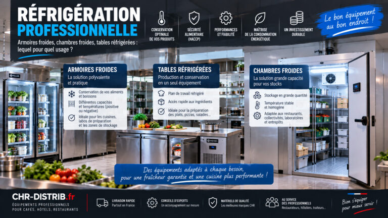 Réfrigération professionnelle : Armoires froides, chambres froides, tables réfrigérées – lequel pour quel usage ? 28 Réfrigération professionnelle : Armoires froides, chambres froides, tables réfrigérées – lequel pour quel usage ?