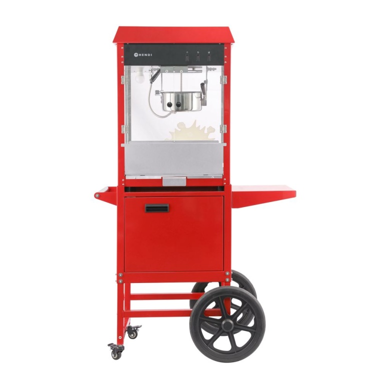 Machine à pop-corn avec chariot