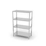 Rack de stockage avec 4 étagères pleines – vissé