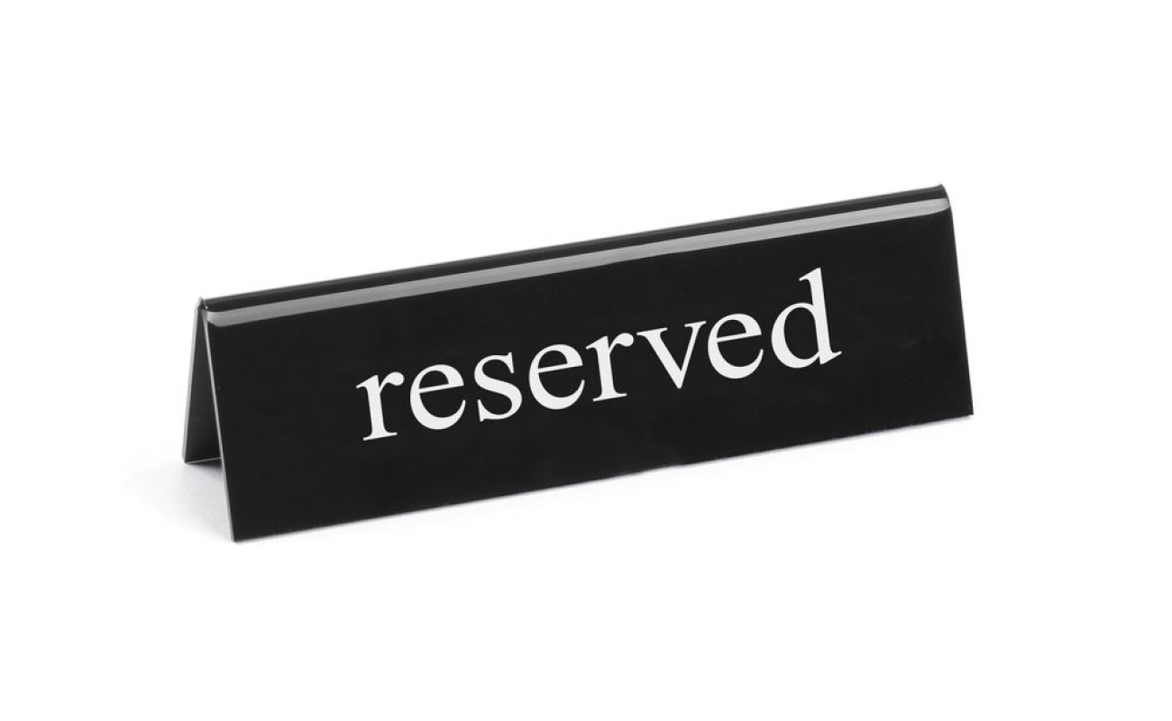 Chevalet de table réservé