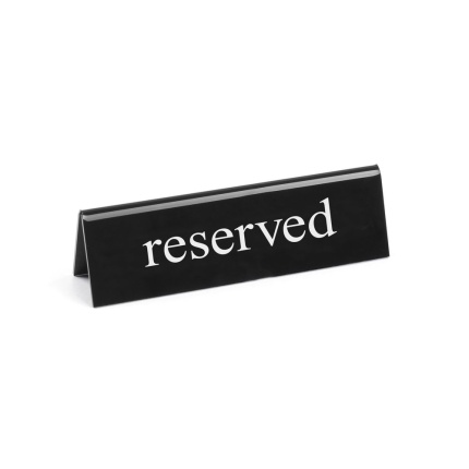 Chevalet de table réservé