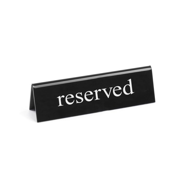 Chevalet de table réservé