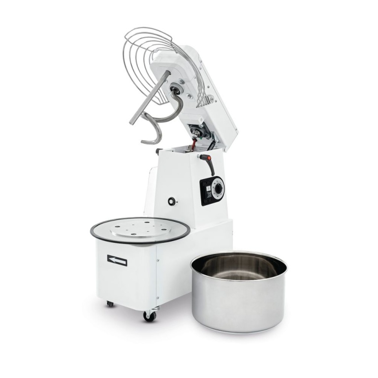 Pétrin à spiralé avec tête relevable et bol amovible