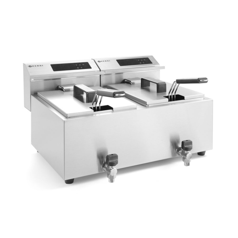 Friteuse Profi Line avec robinet de vidange numérique - 2 x 8 l_2