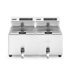 Friteuse Profi Line avec robinet de vidange numérique - 2 x 8 l