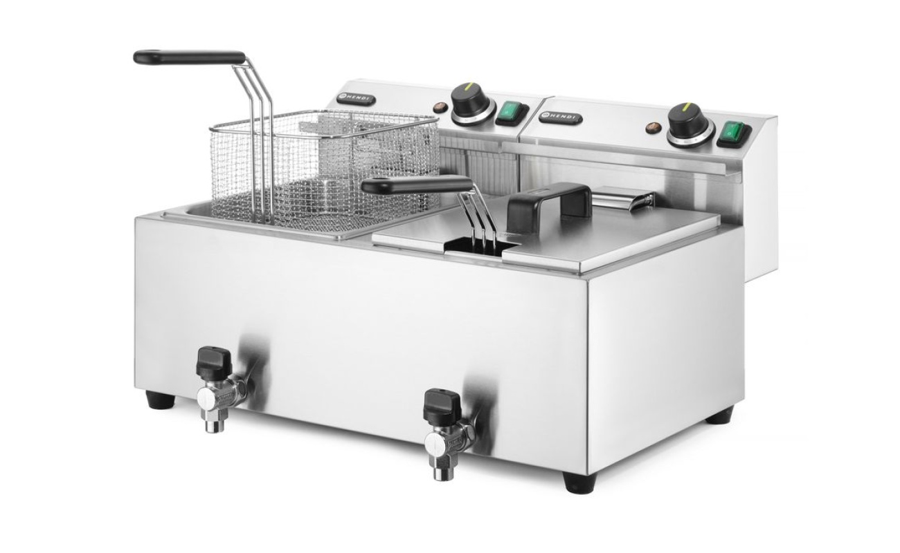 Friteuse Profi Line avec robinet de vidange - 2 x 8 l_2