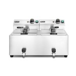 Friteuse Profi Line avec robinet de vidange - 2 x 8 l