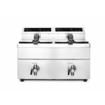 Friteuse à induction avec robinet de vidange - 2 x 8 l