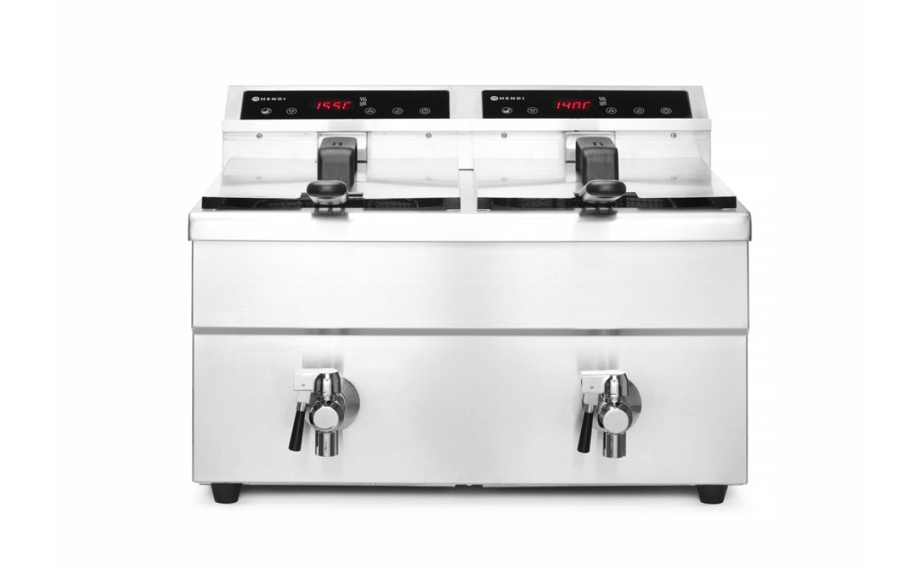 Friteuse à induction avec robinet de vidange - 2 x 8 l_2
