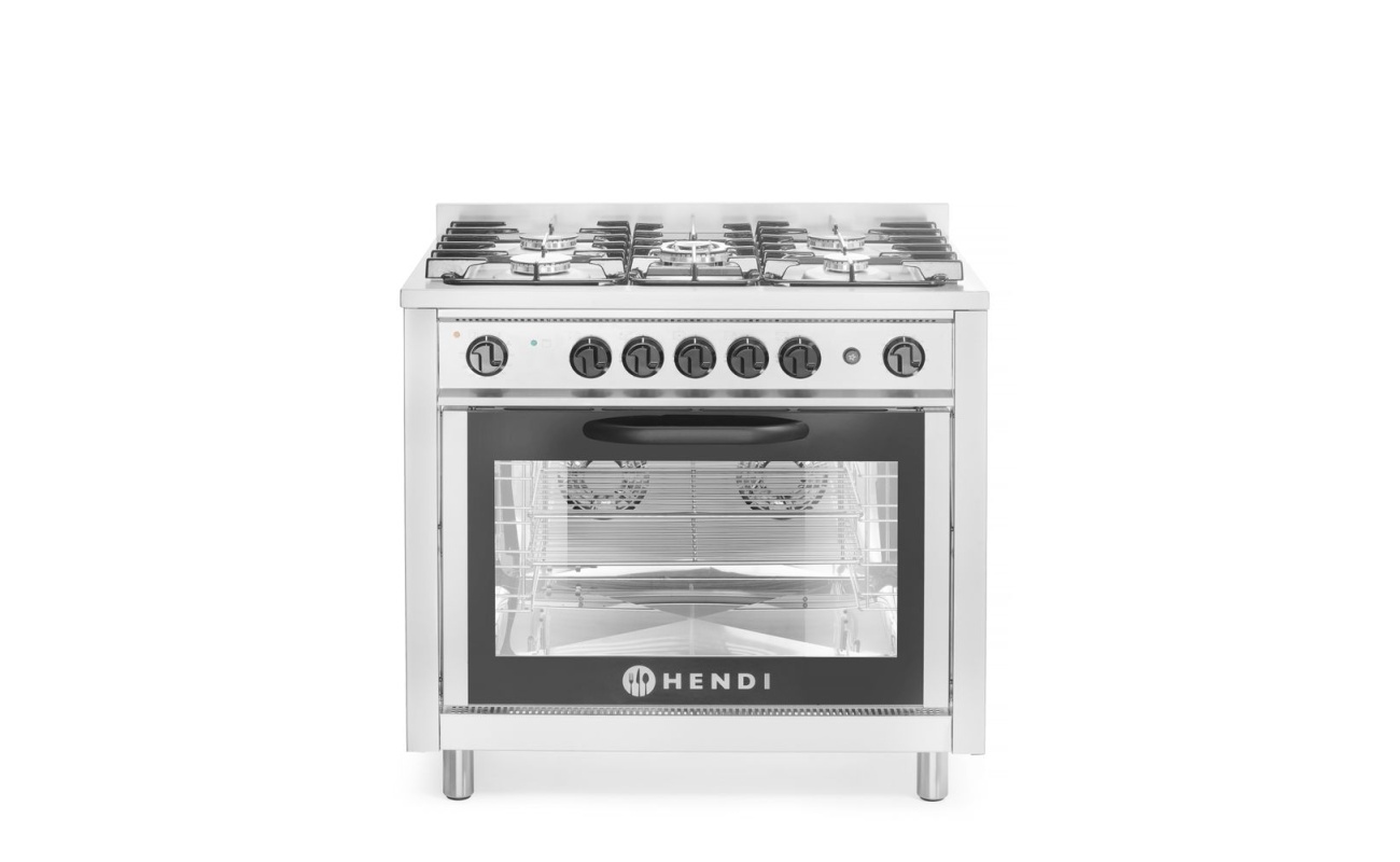 Cuisinière à gaz - 5 feux avec four électrique