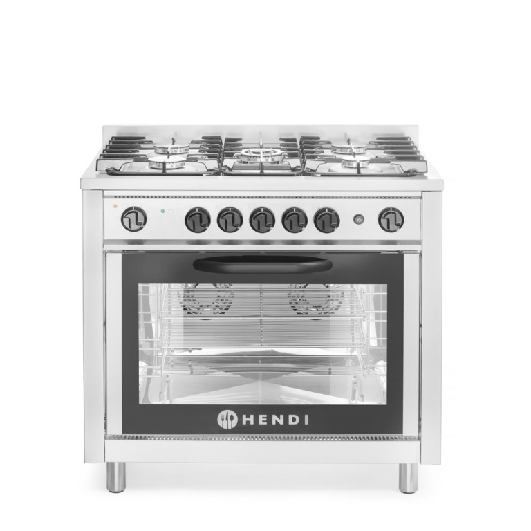 Cuisinière à gaz - 5 feux avec four électrique