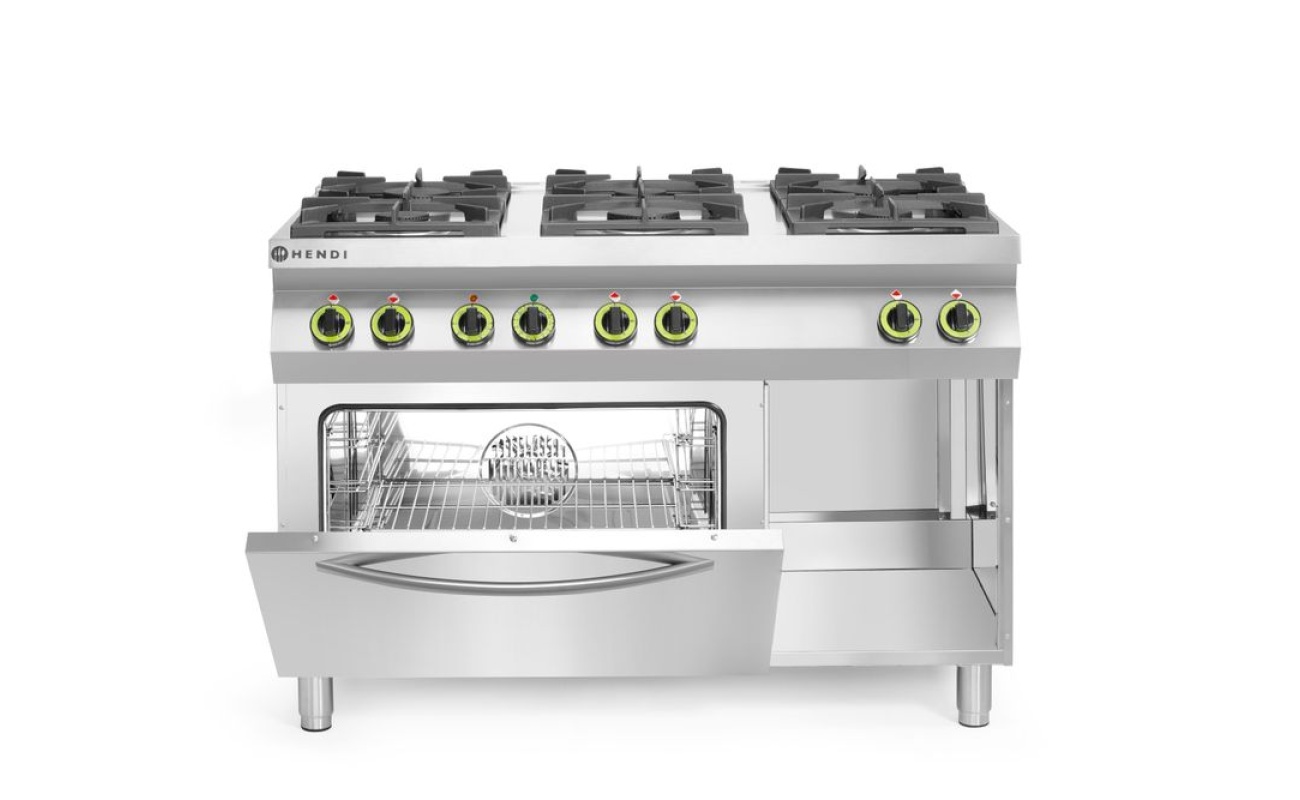 Cuisinière Kitchen Line - 6 feux avec four à convection électrique GN 1/1_2
