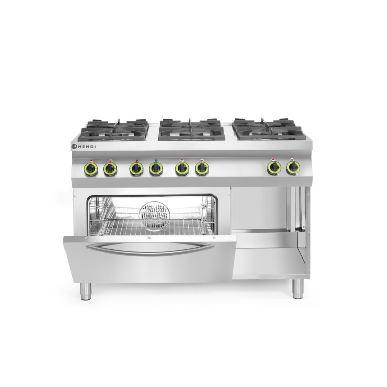 Cuisinière Kitchen Line - 6 feux avec four à convection électrique GN 1/1_2