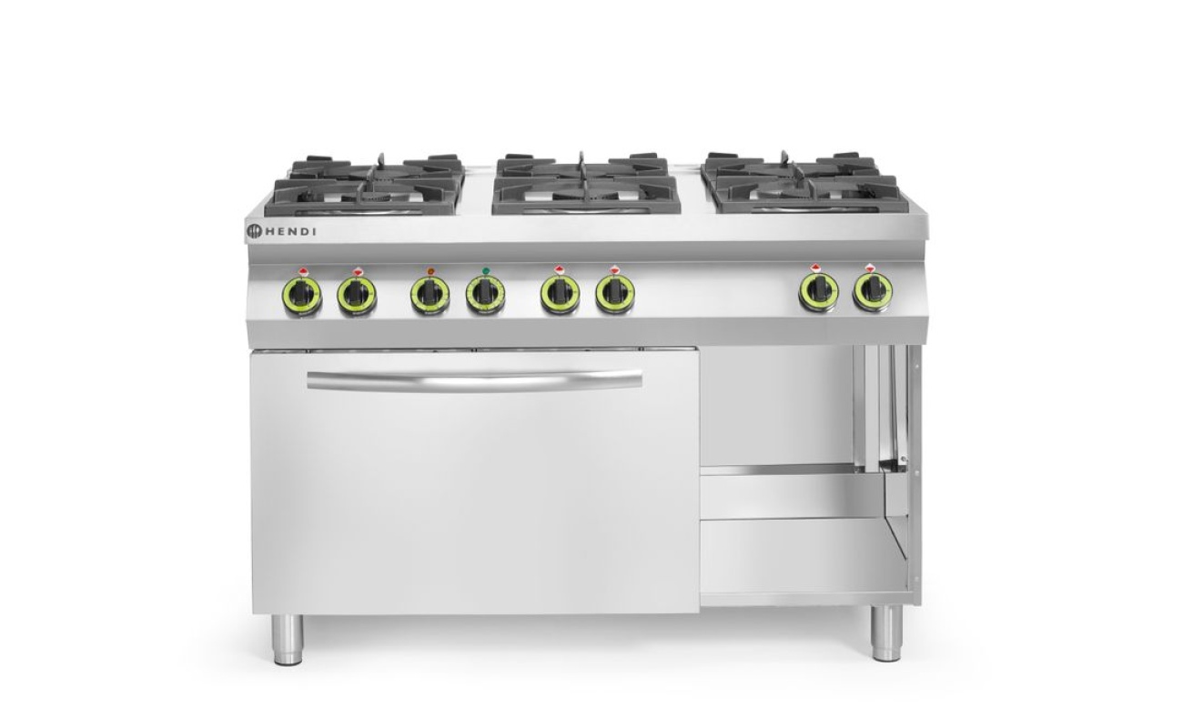 Cuisinière Kitchen Line - 6 feux avec four à convection électrique GN 1/1