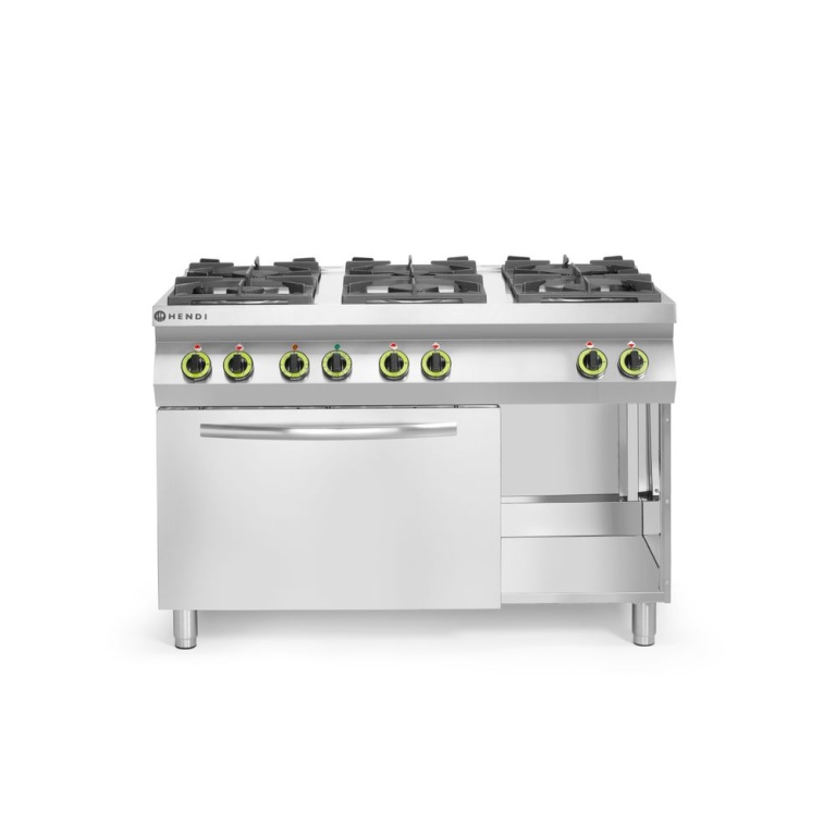 Cuisinière Kitchen Line - 6 feux avec four à convection électrique GN 1/1