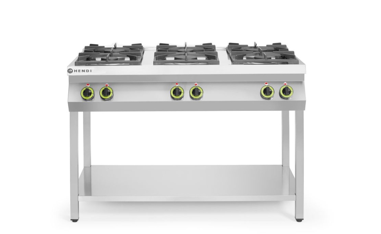 Cuisinière à gaz - 6 feux