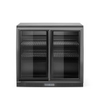 Arrière de bar avec doubles portes coulissantes
