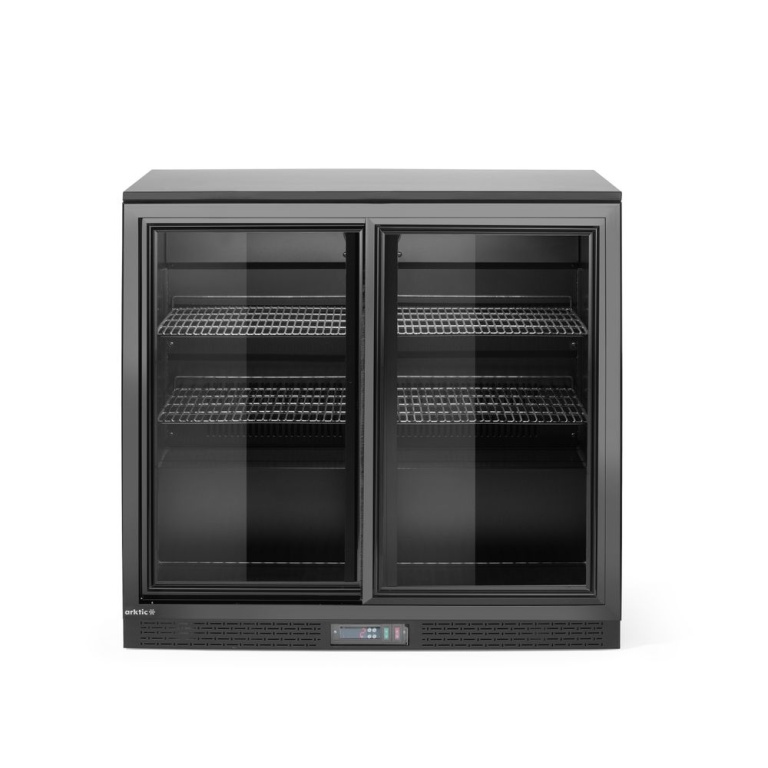 Arrière de bar avec doubles portes coulissantes